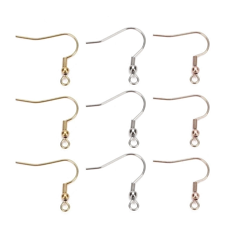 20 PCS/Package Stainless Steel Solid Color Hook Earring Findings Minimalist
