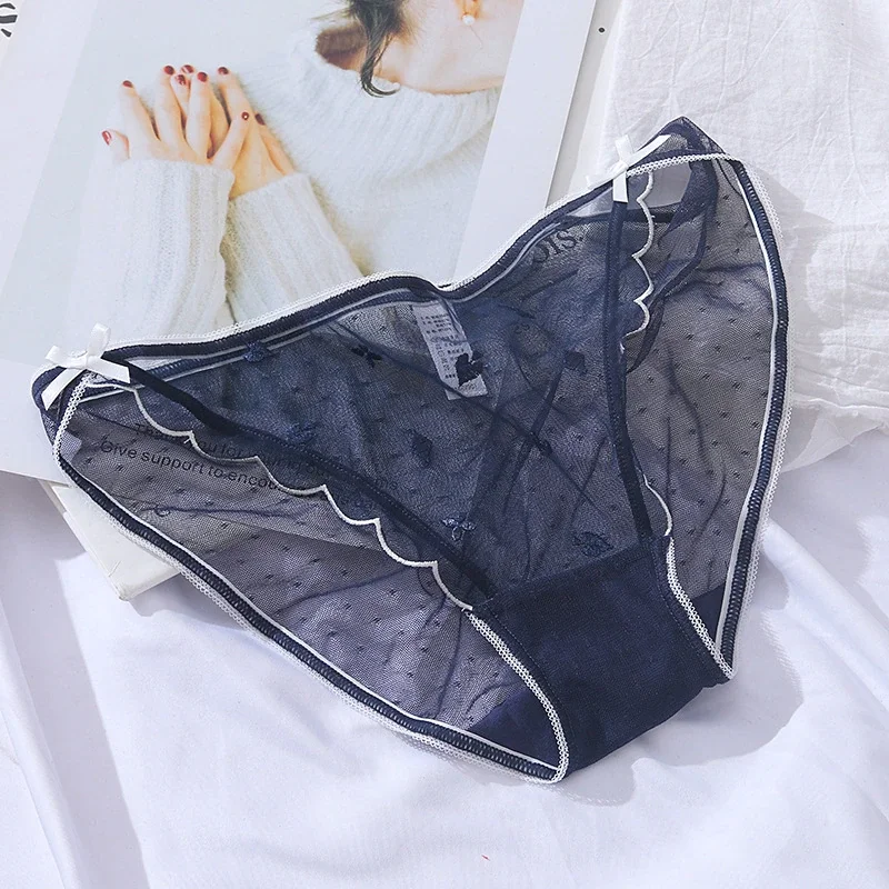 Billionm Women's Sexy Lace Underwear Panties Sweet Girly Cotton Panties Light and Breathable Temptation Sexy Low-rise Ladies Briefs