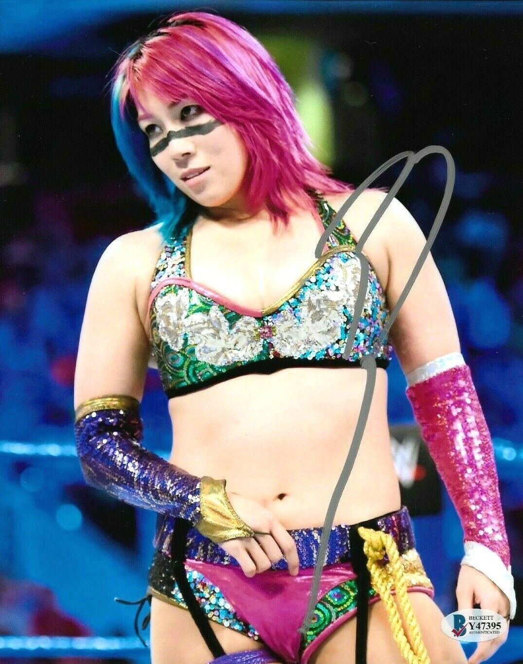 WWE ASUKA HAND SIGNED AUTOGRAPHED 8X10 Photo Poster painting WITH PROOF AND BECKETT COA 6