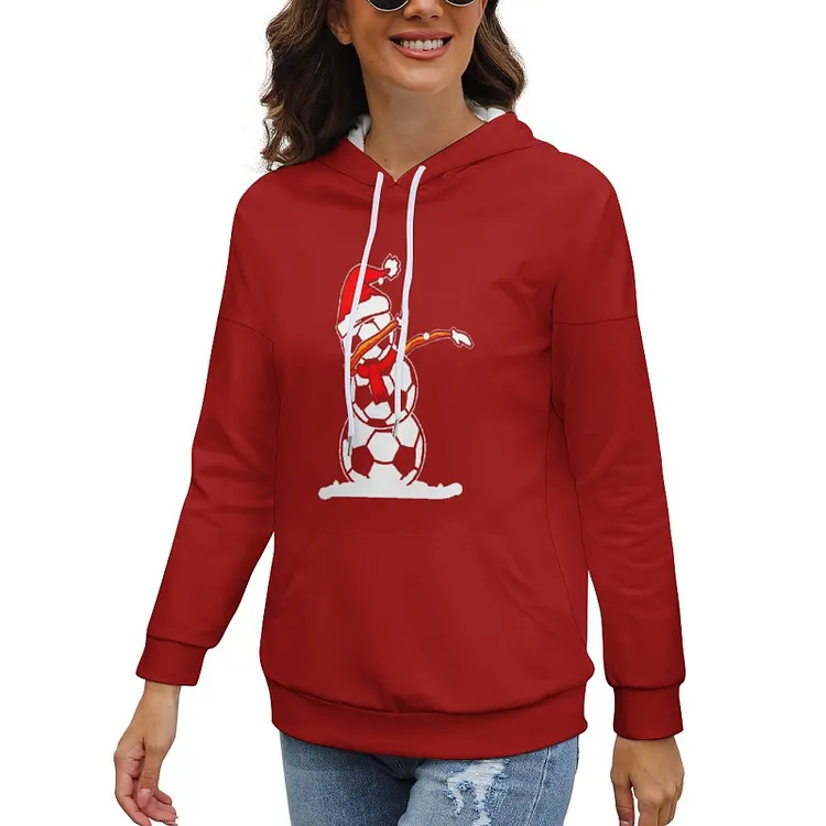 Personalized Custom Women's Off Shoulder Sleeve Hoodie Full Print Christmas