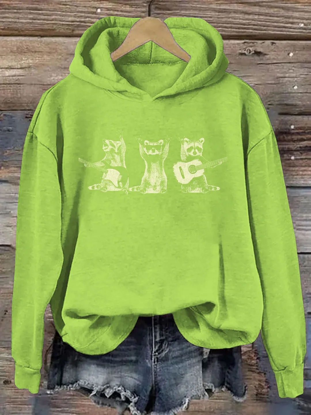 Funny Raccoon Band Hoodie