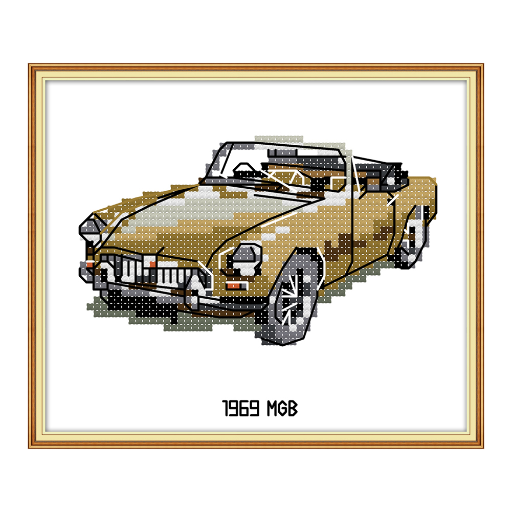 

16*14CM - 14CT Stamped Cross Stitch-Vehicle, 501 Original