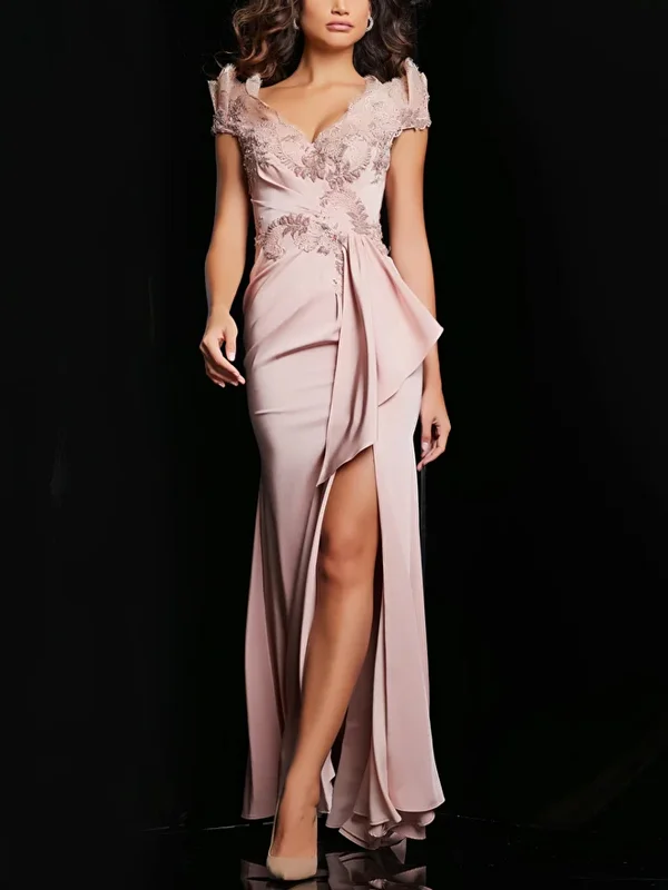 V-neck Solid Color Sleeveless Maxi Dress