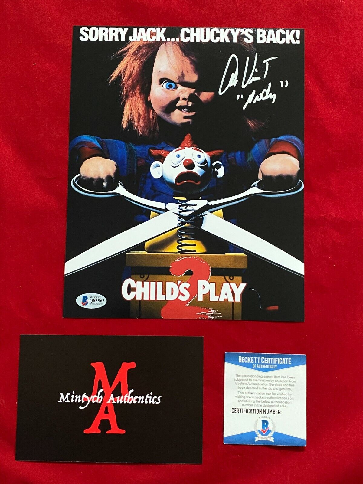 ALEX VINCENT AUTOGRAPHED SIGNED 8x10 Photo Poster painting! CHILD'S PLAY! ANDY! BECKETT COA!