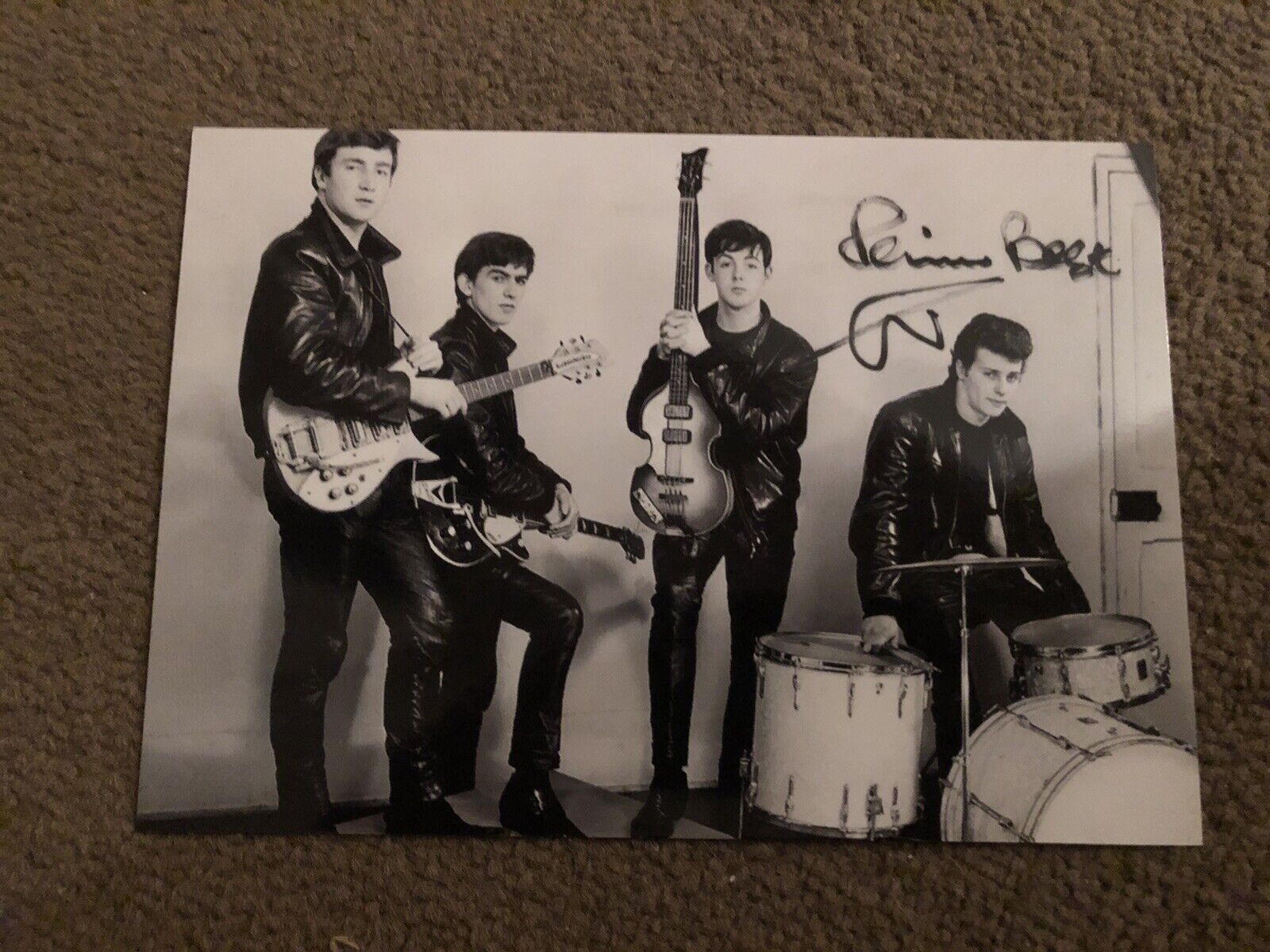 PETE BEST (THE BEATLES) PRESIGNED Photo Poster painting 7x5”