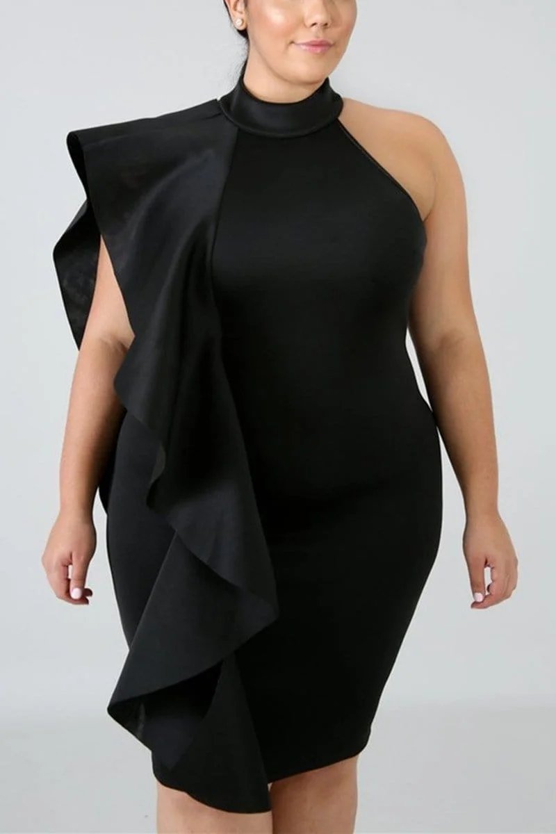 Fashion Off Shoulder Plus Size Dress