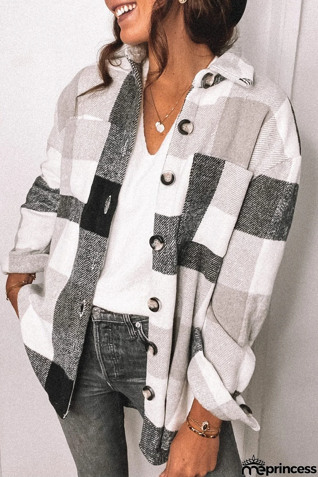 Plaid For Days Button Jackets