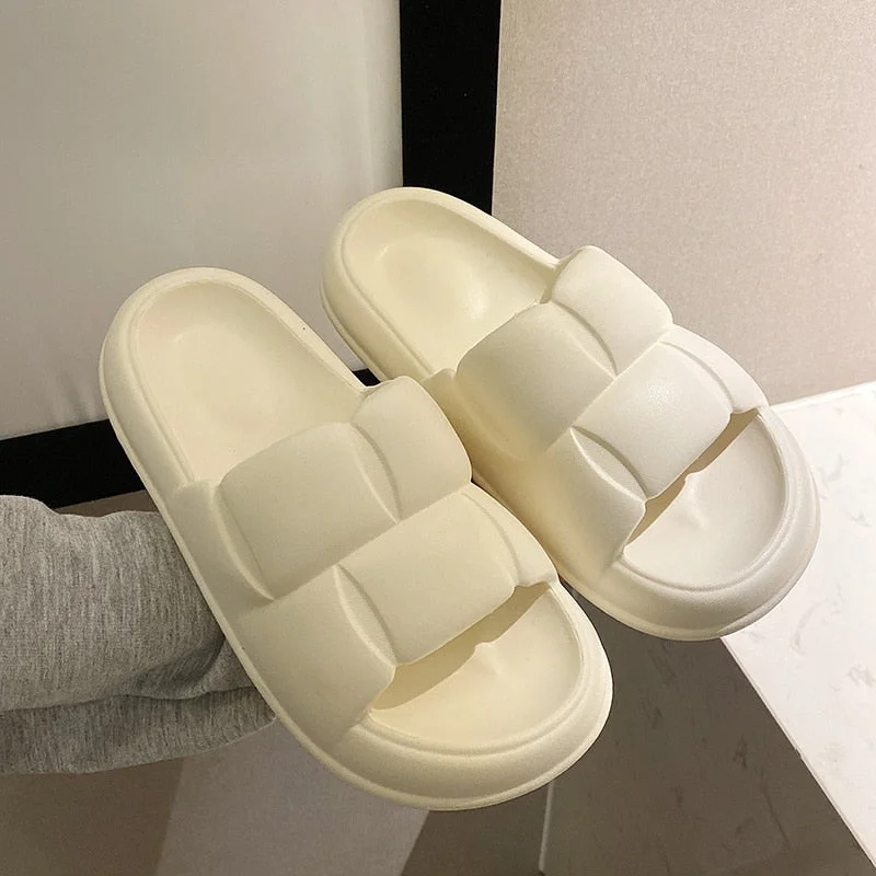 Rimocy 2022 Summer Slippers Women EVA Soft Sole Sandals Leisure Beach Shoes Woman Thick Platform Bathroom Home Slides Plus Size