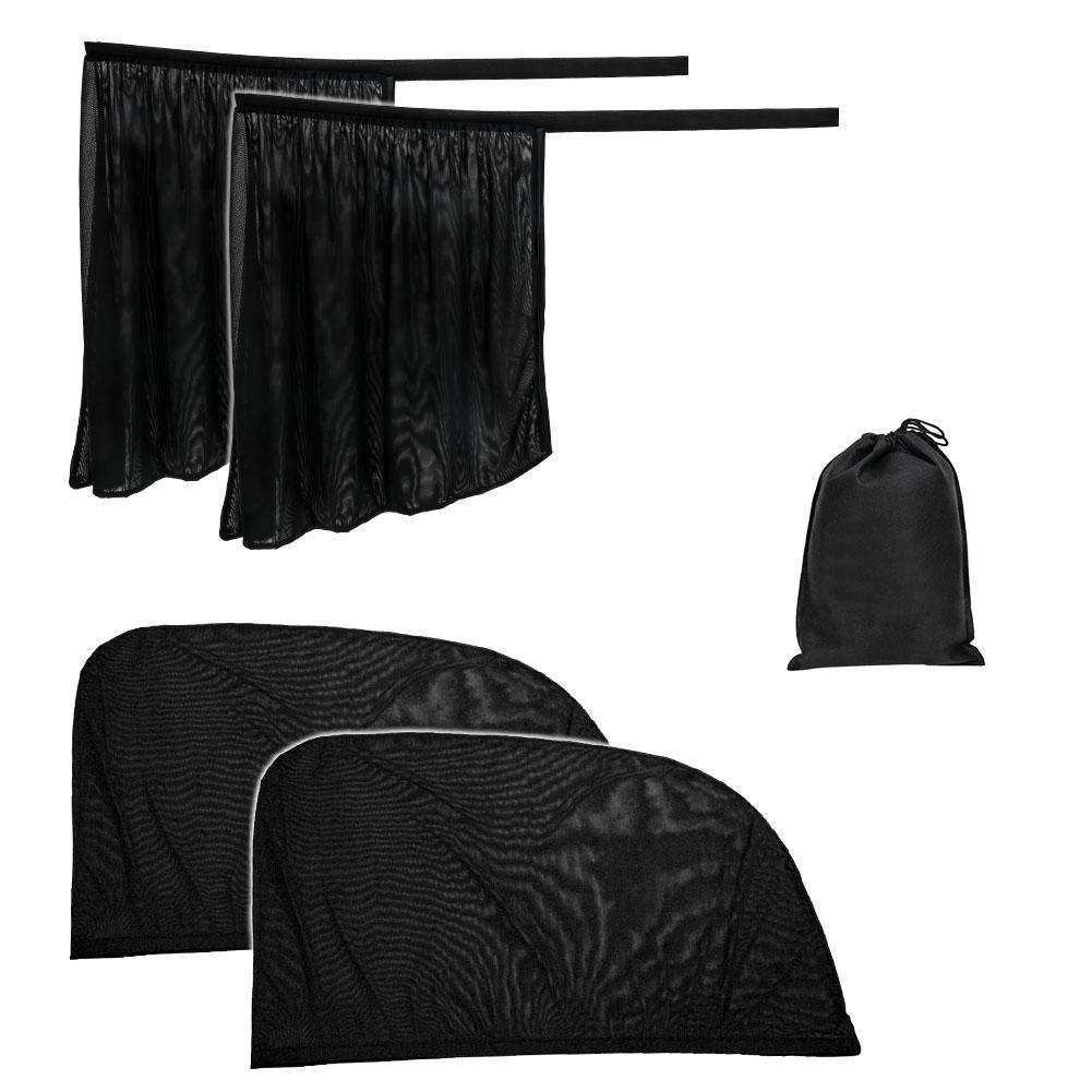 

TIROL 4pcs/set Car Front+Rear Side Window Sun Shade UV Protection Curtain, 501 Original