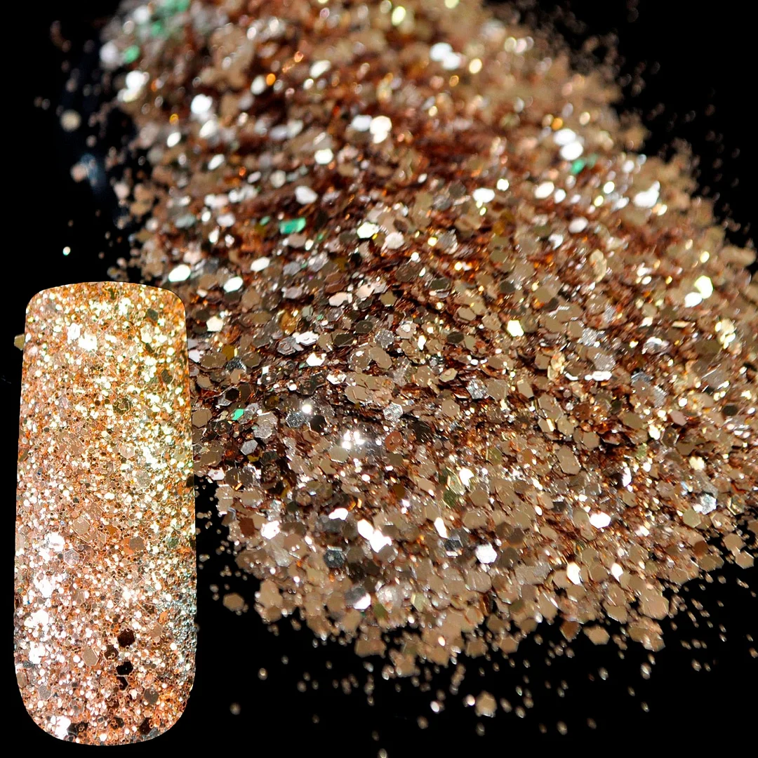 Snow White Glitter Nail Art Tool DIY Glitter Mix Manicure 3D Powder Small Pentagon Sequins Nail Supplies Decoration 270-Nail Inspo