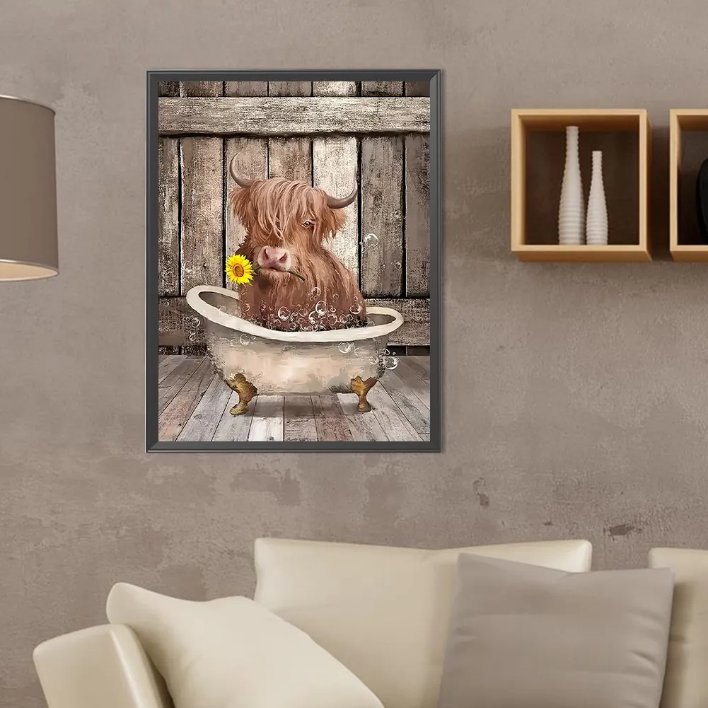 Diamond Painting - Full Round Drill - Bathtub Yak(Canvas|30*40cm)