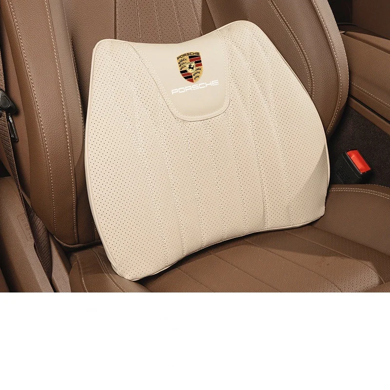 Napa Leather Car Seat Cushion Lumbar Seat Cushion