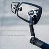 for 15-22mm Handlebars ABS Rearview Mirror EBike & Commuter for Road Safety