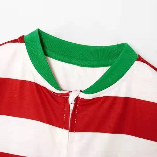 Christmas Red Stripe Family Matching Onesie Pajamas