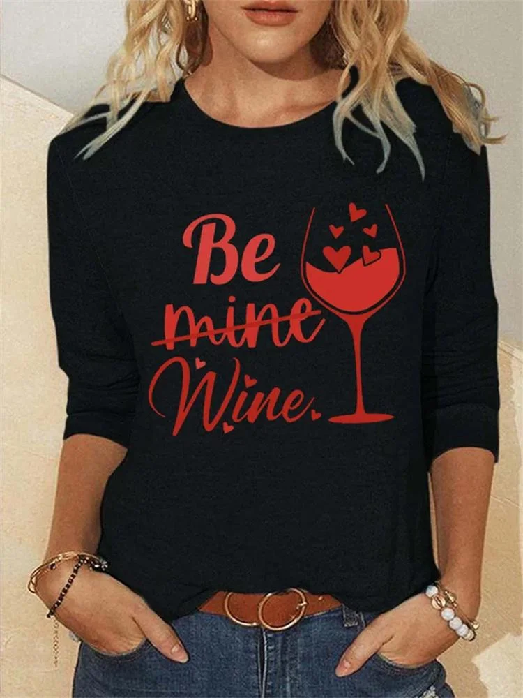 Funny Valentines Gift Love Red Wine Womens Top
