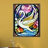 Diamond Painting -DIY Round Partial AB Drill Animal Stained Glass（45x55cm）