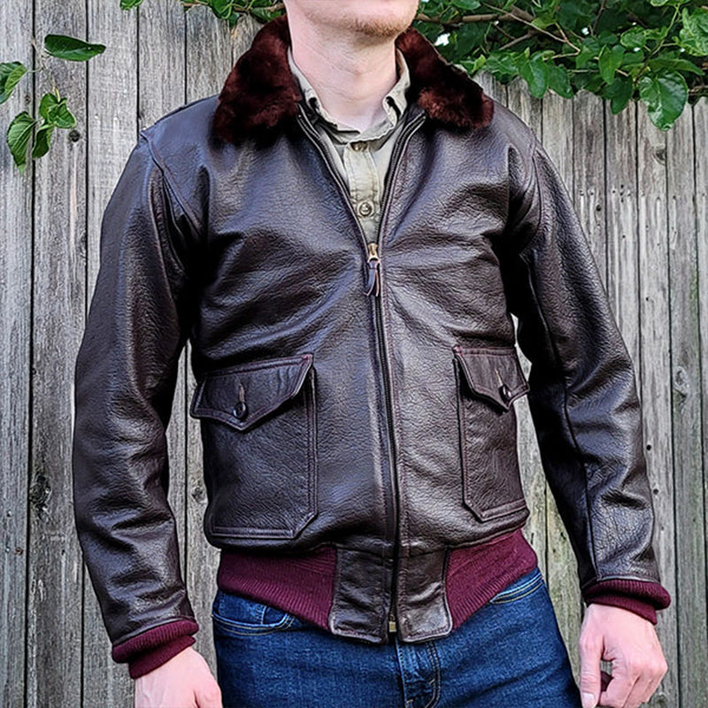 Men&rsquo;s Vintage Flight Leather Jacket
