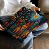 Colorful Houses-11CT DIY Stamped Cross Stitch Shopping Bag 40*40cm/15.75*15.75in