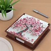 Wooden DIY Cherry Blossom Tree Diamond Painting Kit Note Box with 160 Papers