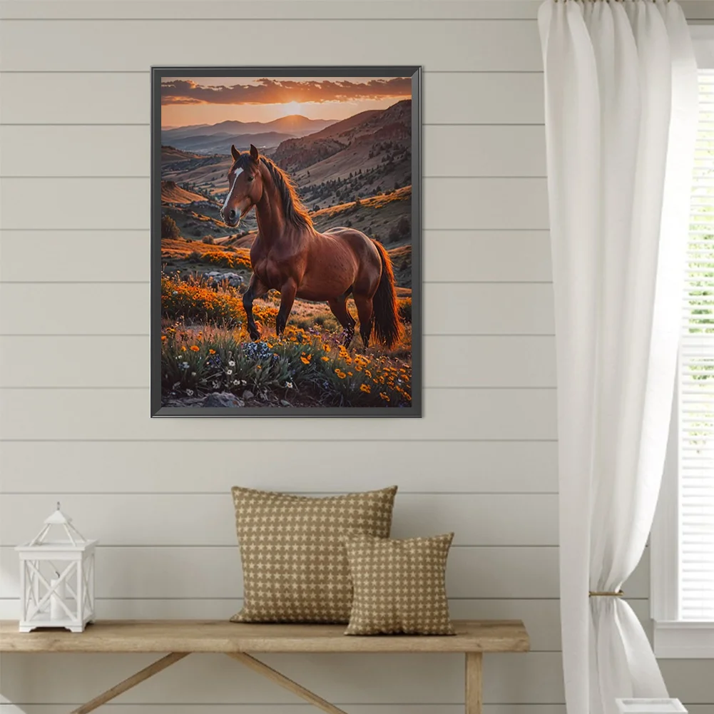 Diamond Painting - Full Round Drill - Horse(Canvas|40*50cm)