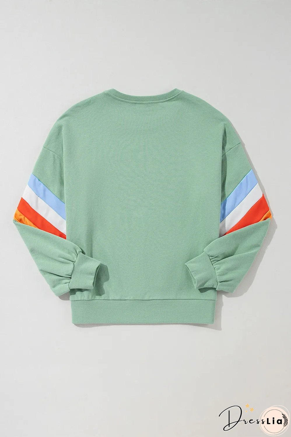 Contrast Round Neck Long Sleeve Sweatshirt