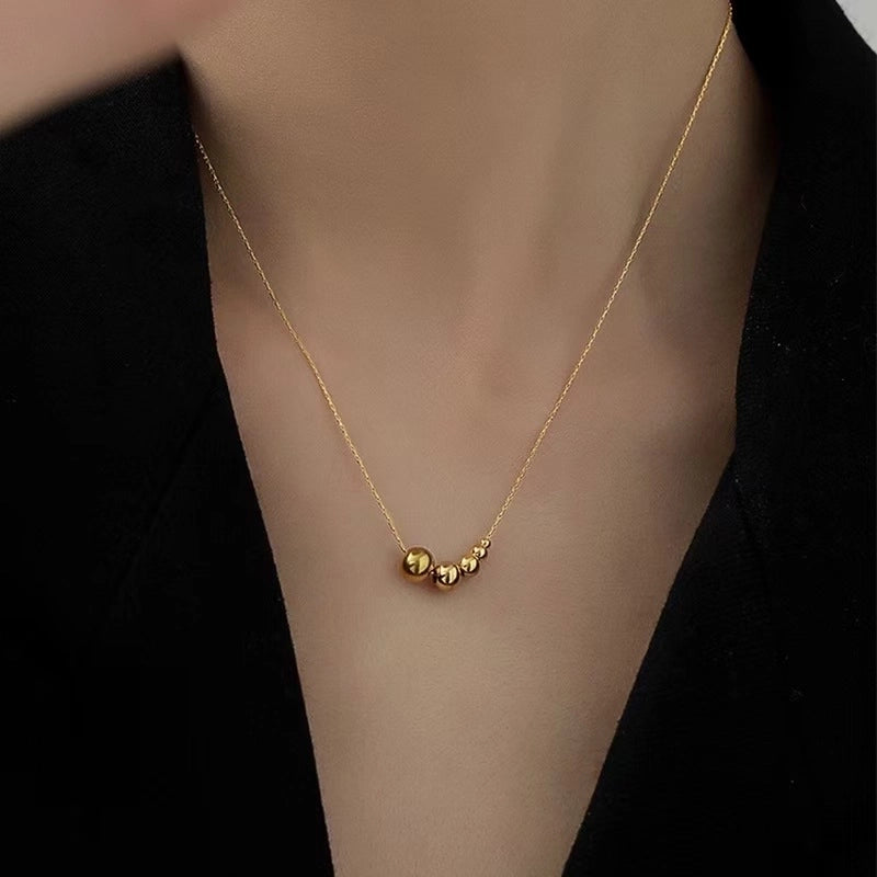 Sweet Minimalist Geometric 304 Stainless Steel 18K Gold Plated Necklace