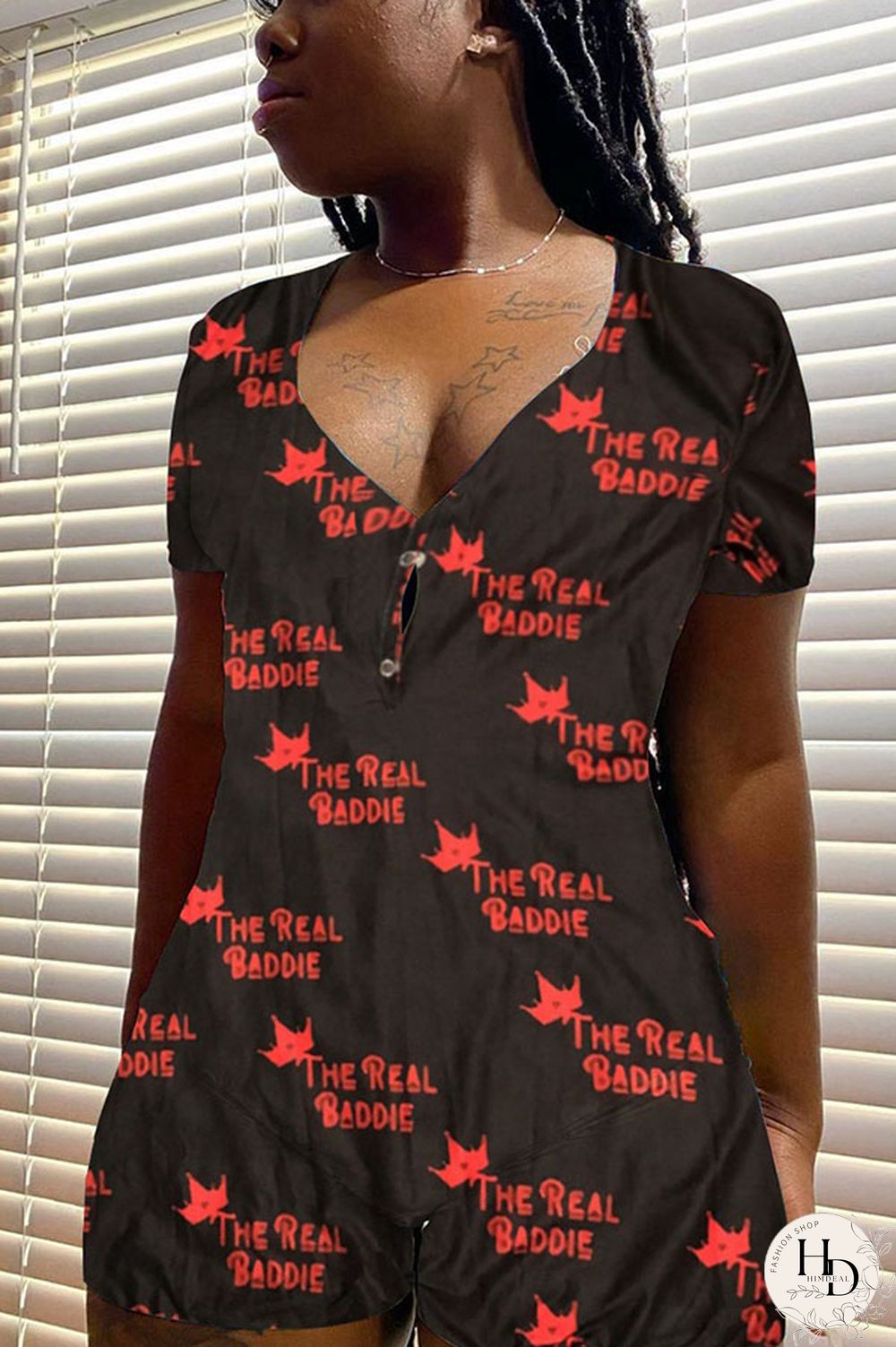 blue and yellow Casual Print Short Sleeve V Neck Jumpsuits