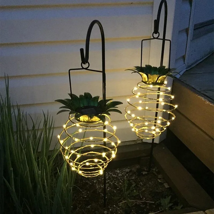 2 Pc Solar Pineapple Lantern