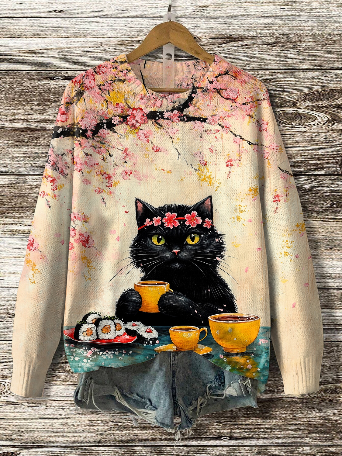 [RADINEO]★24FW★韓国人気★CATS SWEATSHIRT Tattoo Yakuza Ramen Meow-ster' Cat Sweatshirt! | Slay in