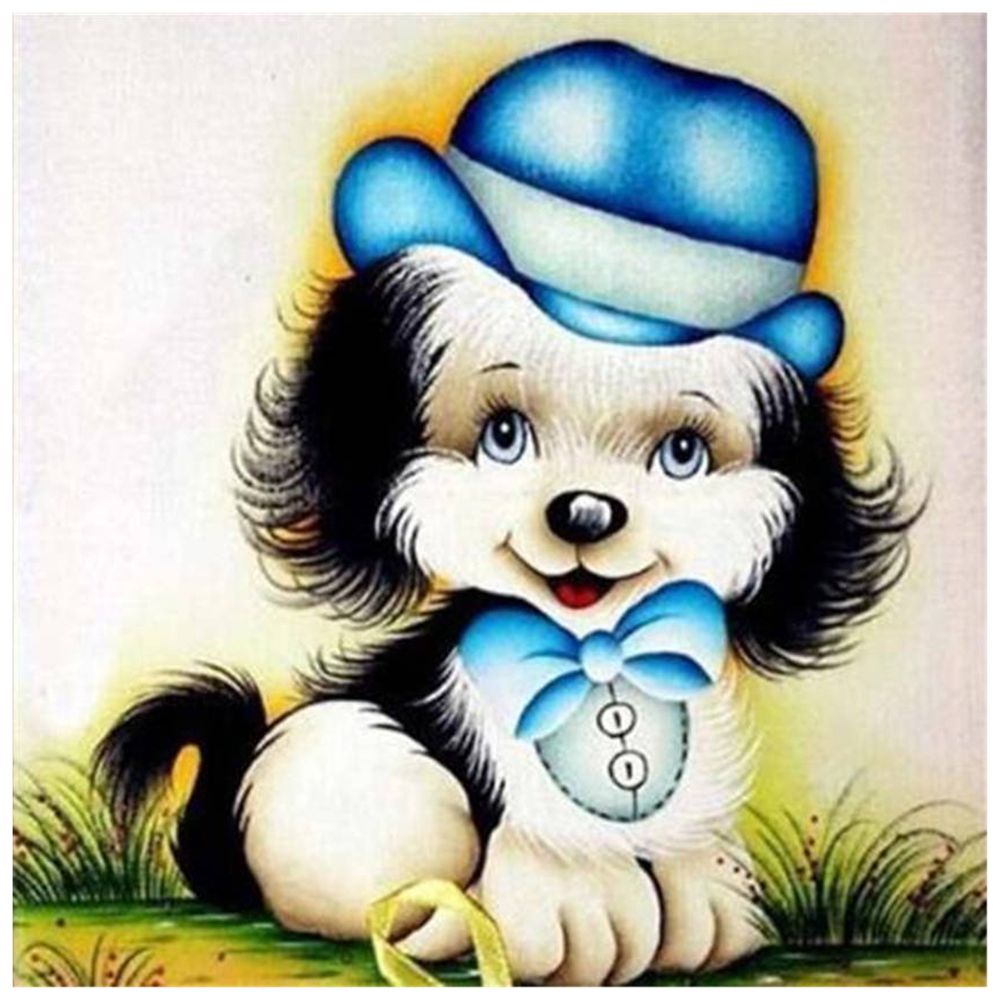 

Blue Hat Dog - Round Drill Diamond Painting - 30*30CM, 501 Original