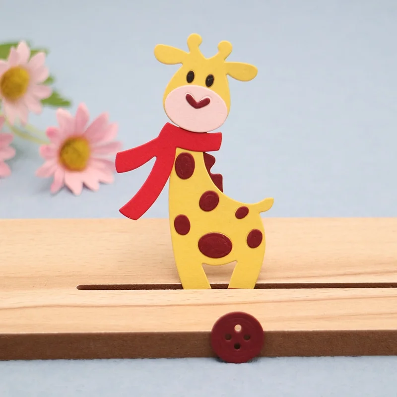 Nigikala Animal Giraffe Cutting Dies DIY Educational Scrapbook Decorative Album Cover Blade Punch Stencils Craft Die Cut