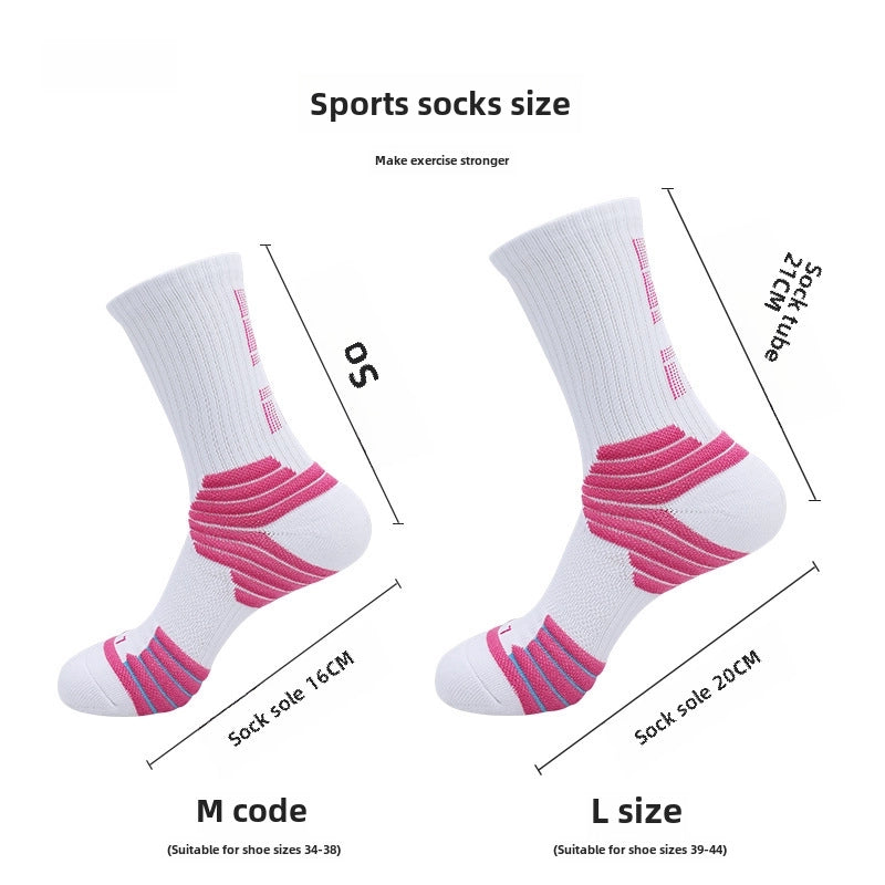 Elite Non-slip Basketball Stockings Practical Breathable Running Thickened Towel Bottom Mid-calf Socks Sweat-absorbent Sports Men And Women Socks