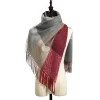 Autumn Winter Plaid Tassels Women's Shawl Scarf
