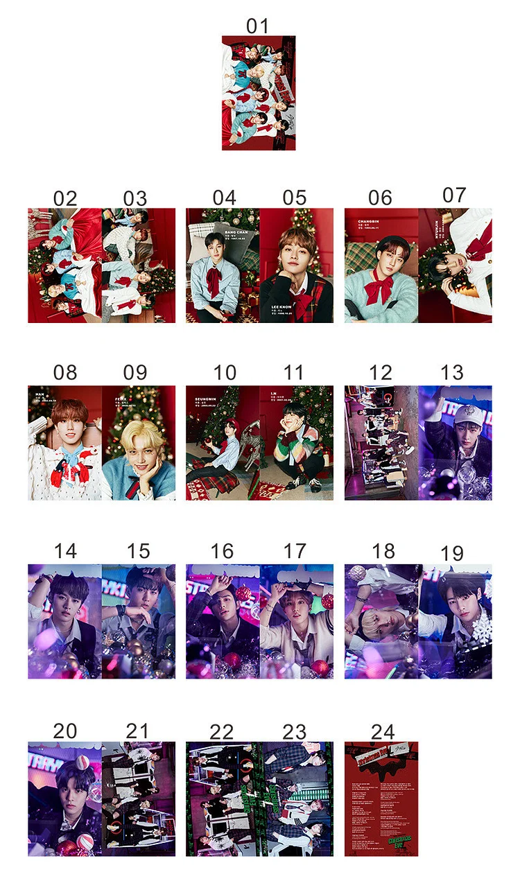 STRAY KIDS OFFICIAL PHOTO CARD - [Christmas evel ] – K Pop Pink