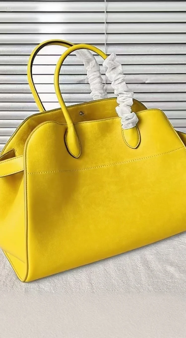 Fashion Yellow Large Capacity Suede Tote Handbag