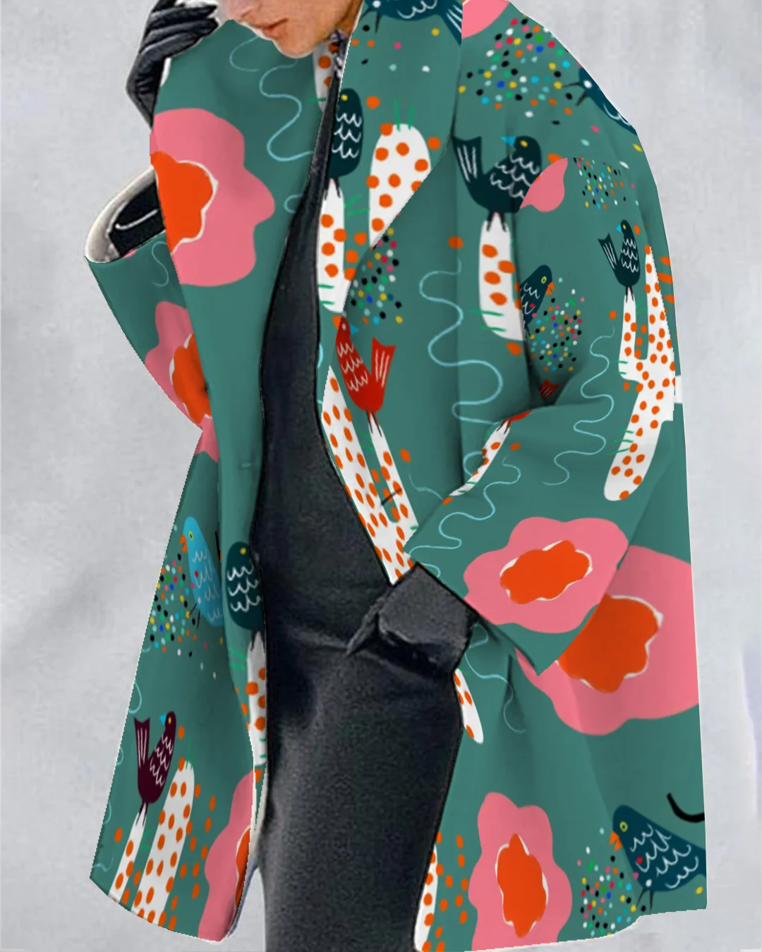 Women's Fashion Painted Casual Coat de27