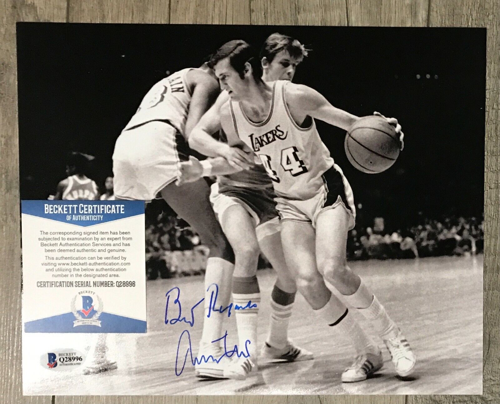 Jerry west signed autographed 8 x 10 Photo Poster painting beckett bas coa lakers