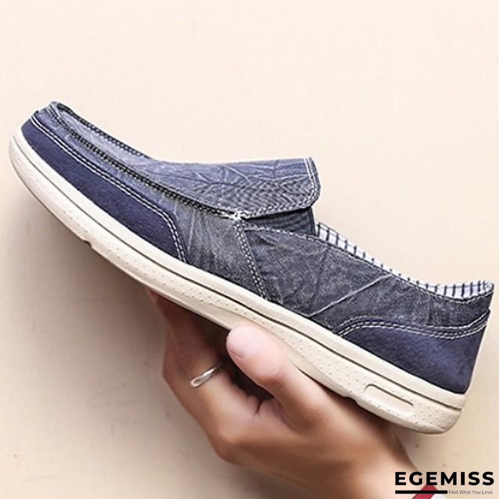 Men's Summer Daily Sneakers Mesh Black / Dark Blue / Gray | EGEMISS