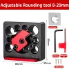 Woodworking DIY Auxiliary Tools Round Wooden Stick Rounding Tool Portable Adjustable Aluminum Alloy 9-Hole Electric Drill Rounding Tool