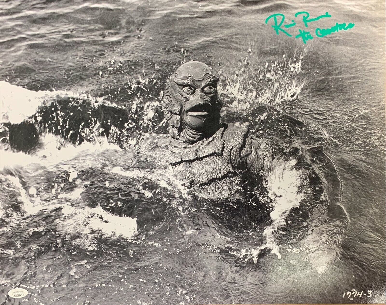 Ricou Browning auto signed insc. 16x20 Photo Poster painting Creature from the Black Lagoon JSA