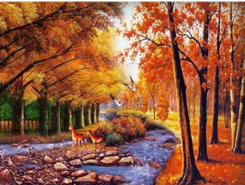 

Autumn Tree Forest – Paint By Numbers - 40*50CM, 501 Original