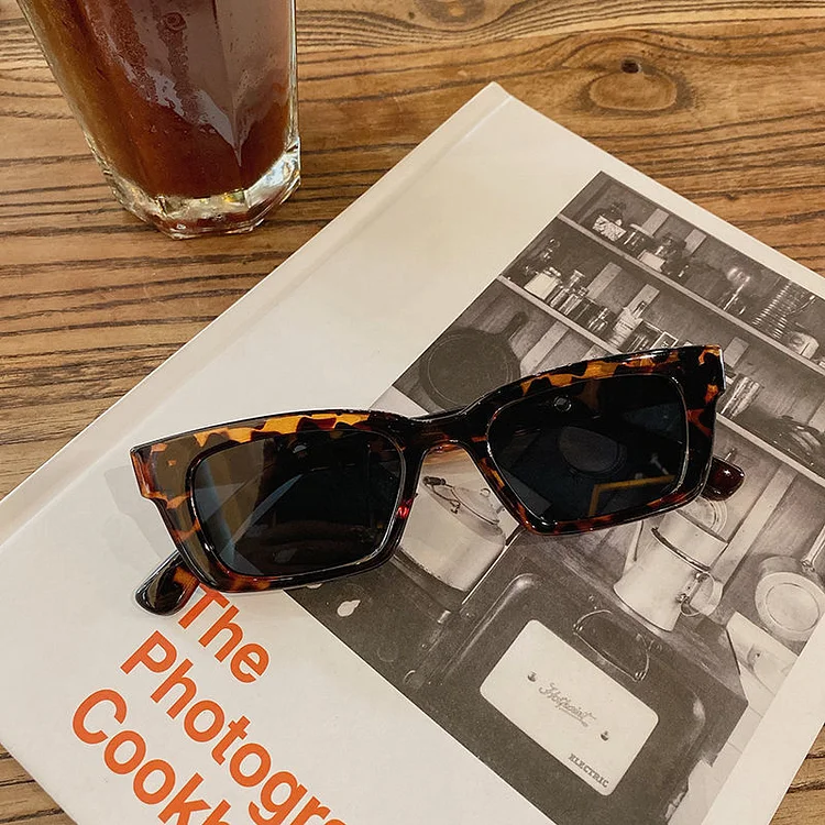 New Women Rectangle Vintage Sunglasses Brand Designer Retro Points Sun Glasses Female Lady Eyeglass Cat Eye Driver Goggles