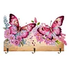 (US Local)Butterfly DIY Diamond Painting Hanging Hook No Hole Punching Wall Decoration