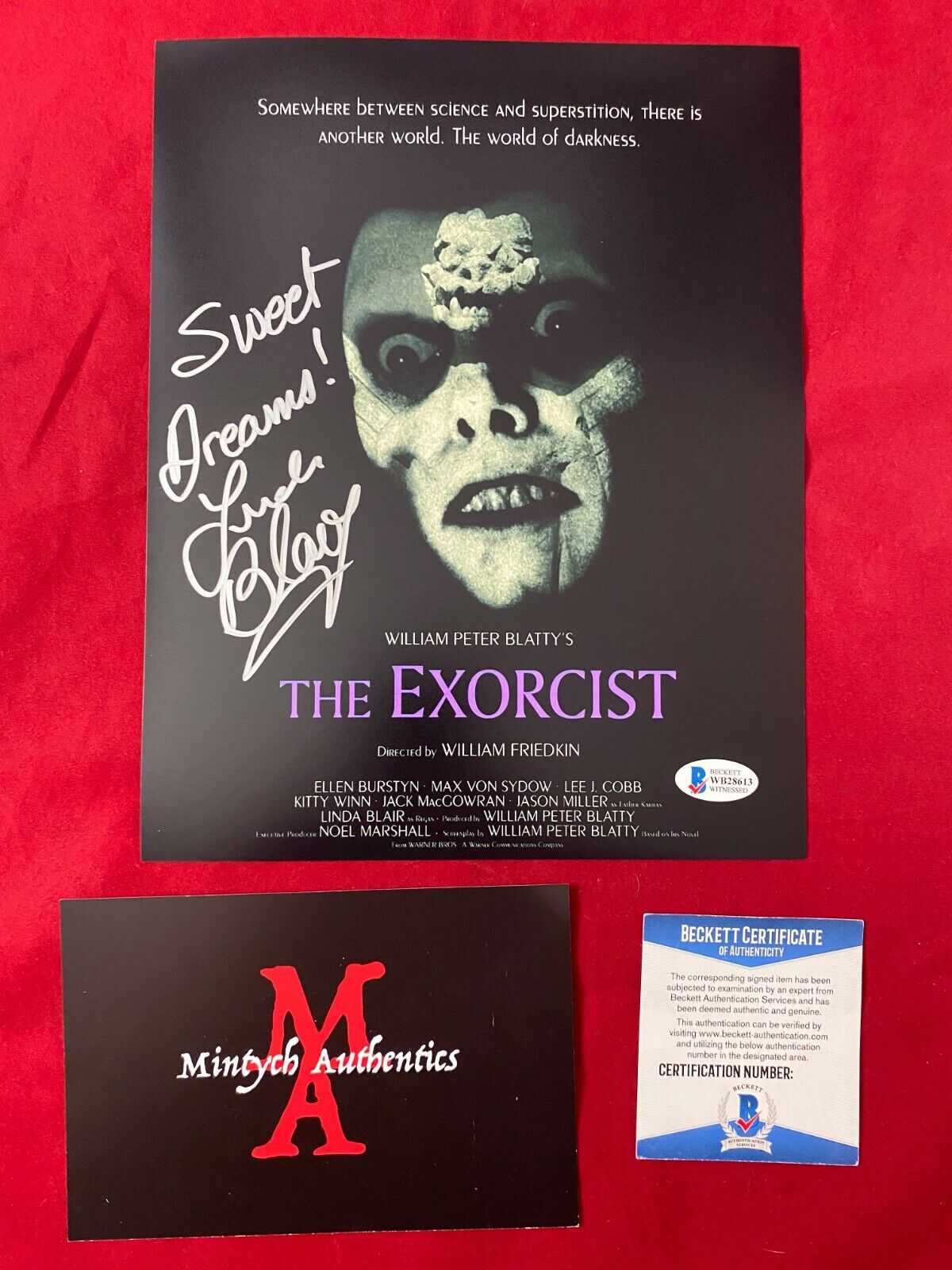 LINDA BLAIR AUTOGRAPHED SIGNED 8x10 Photo Poster painting! THE EXORCIST! REGAN! BECKETT COA!