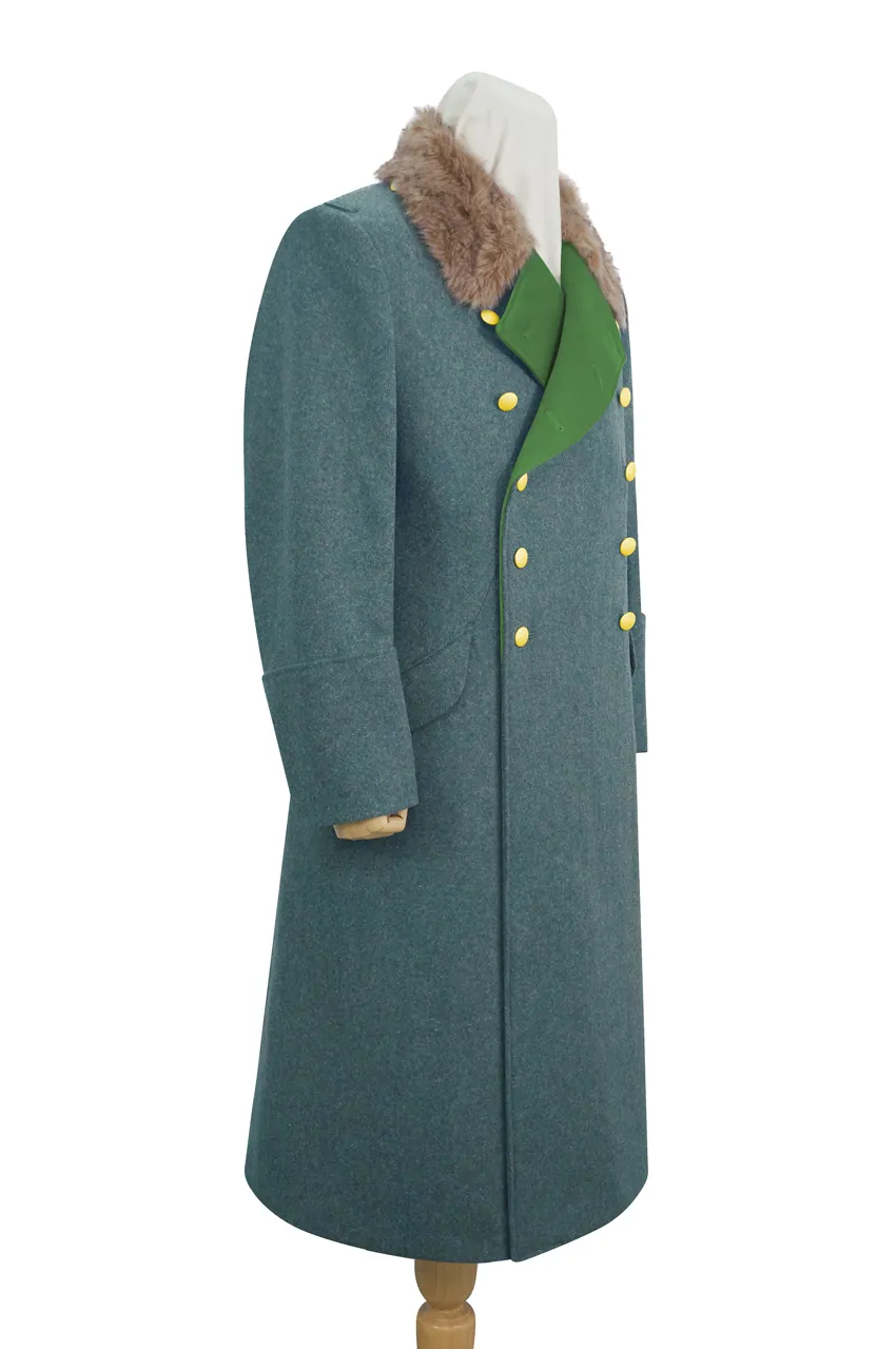   Polizei German General Fur Collar Wool Greatcoat German-Uniform