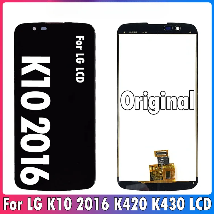 5.3" Original For LG K10 2016 LCD Display Touch Screen Digitizer Assembly For LG K420 LCD Screen Replacement With Frame