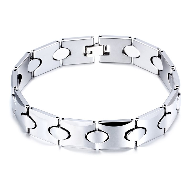 Women's Or Men's Pure 220mm Tungsten Carbide Bracelets Hologram Energy Bracelet Unisex Fashion Link Chain Bangles Gift For Mens And Womens
