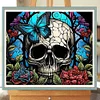 Diamond Painting -DIY Round Drill Stained Glass Skull(50*45 CM)