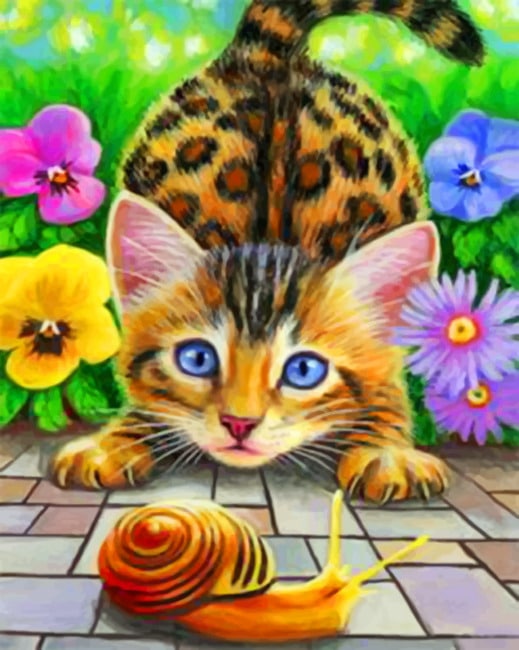 

Bengal Cat – Paint By Numbers - 40*50CM, 501 Original