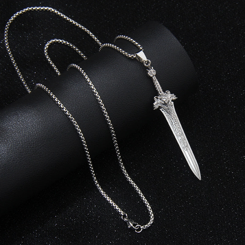 LION Sword Stainless Steel Necklace
